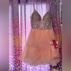 Corset ballgown style short prom dress